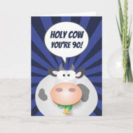 Tarjeta Santo Vaca Eres 90 Divertido Feliz cumpleaños 90