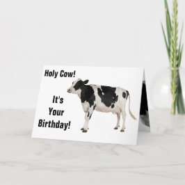 Tarjeta ¡Santo Vaca! ¡Tarjeta de cumpleaños!