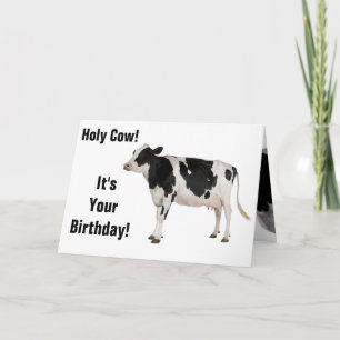 Tarjeta ¡Santo Vaca! ¡Tarjeta de cumpleaños!