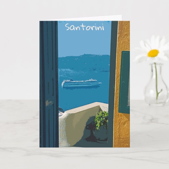 Tarjeta Santorini, crucero griego (Planta pequeña)