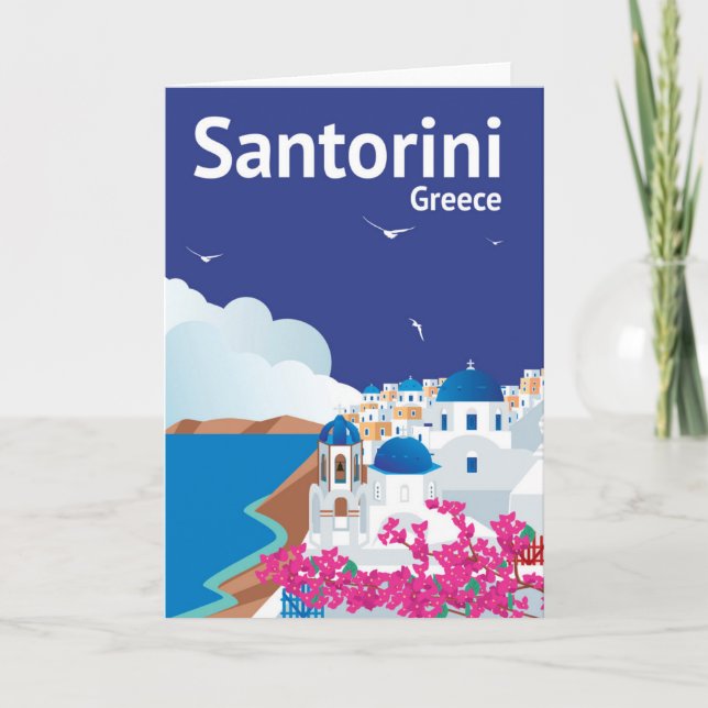 Tarjeta Santorini Grecia (Anverso)