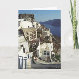 Tarjeta Santorini (interior en blanco)