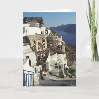 Tarjeta Santorini (interior en blanco)