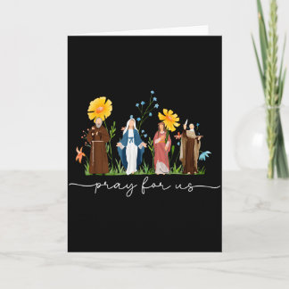 Tarjeta Santos Católicos Florales Mujeres Religiosos Hombr