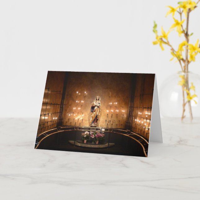 Tarjeta Santuario de la Beata Virgen María, Seattle, WA - (flor amarilla)