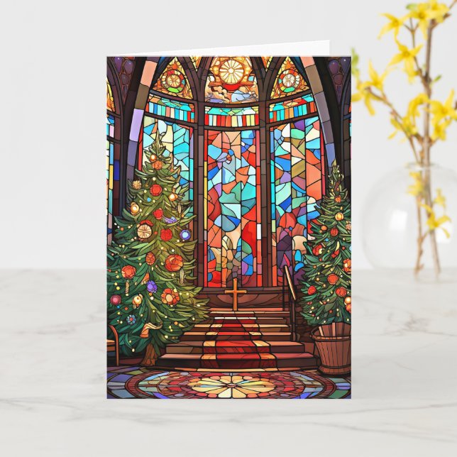 Tarjeta Santuario de la Iglesia a los Navidades (flor amarilla)