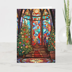 Tarjeta Santuario de la Iglesia, saludos de Navidad