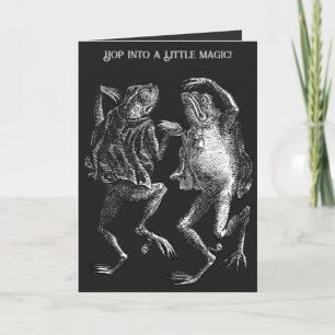 Tarjeta Sapos bailando en el Sabbath Dictionnaire Infernal