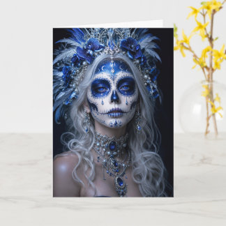 Tarjeta Sapphire Moon Calavera – Día Celestial de los Muer