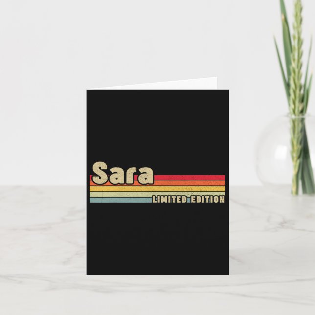 Tarjeta Sara Gift Name Personalized Birthday Fun Navidades (Anverso)