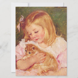 Tarjeta Sara Holding a Cat (por Mary Cassatt)