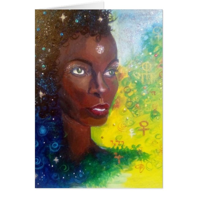 Tarjeta Saraswati de sabores de las estrellas (Frente)