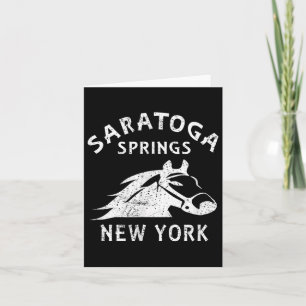 Tarjeta Saratoga Springs Ny Caballo Gráfico Vintage Carrer