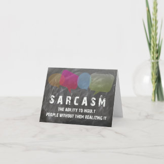 Tarjeta Sarcasm BLANK INSIDE - solicitud especial