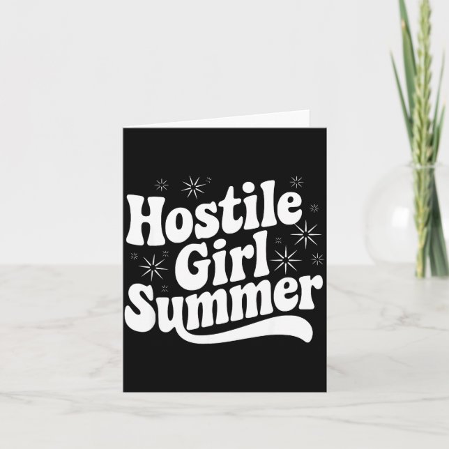 Tarjeta Sarcastic Quote Retro Saying Hostile Girl Summer B (Anverso)
