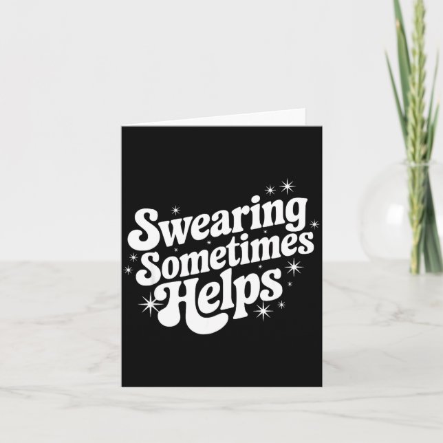 Tarjeta Sarcastic Work Quote Office Gift Swearing Sometime (Anverso)