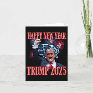 Tarjeta Sarcástico Trump Feliz Año Nuevo 2025 47º presiden