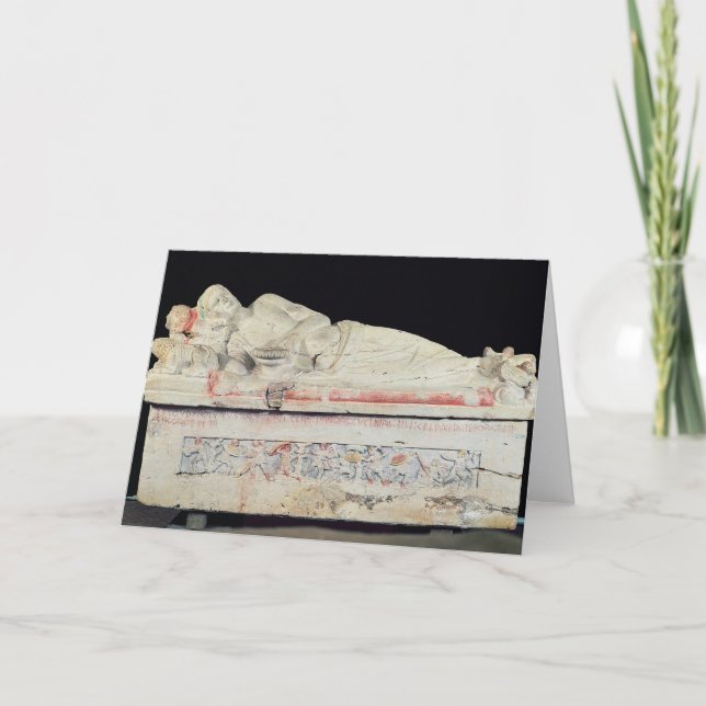 Tarjeta Sarcófago, etrusco (Anverso)