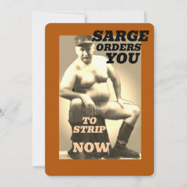 Tarjeta SARGE MANBOOBS Greeting Card Collection