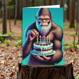 Tarjeta Sasquatch Bigfoot Funny Cumpleaños