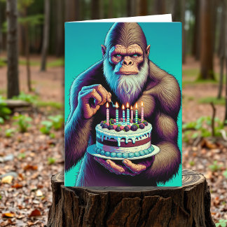 Tarjeta Sasquatch Bigfoot Funny Cumpleaños