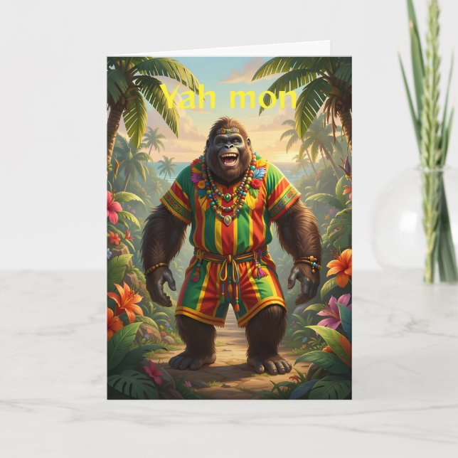 Tarjeta Sasquatch en Jamaica (Anverso)