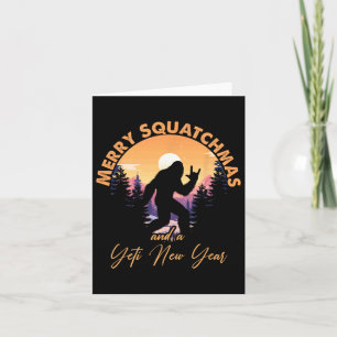 Tarjeta Sasquatch Santa Yeti Feliz Squatchmas Bigfoot Navi