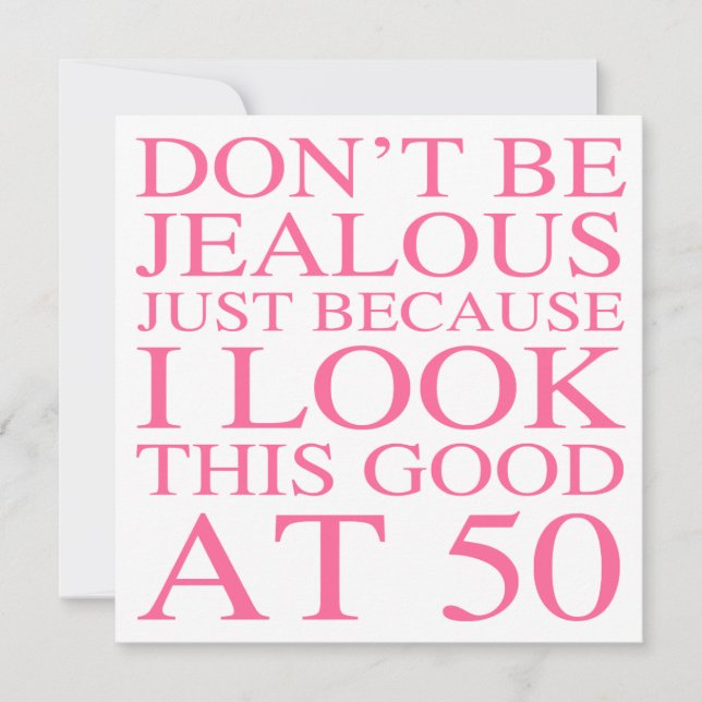 Tarjeta Sassy 50 cumpleaños para las mujeres (Anverso)