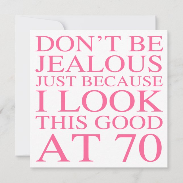 Tarjeta Sassy 70 cumpleaños para las mujeres (Anverso)