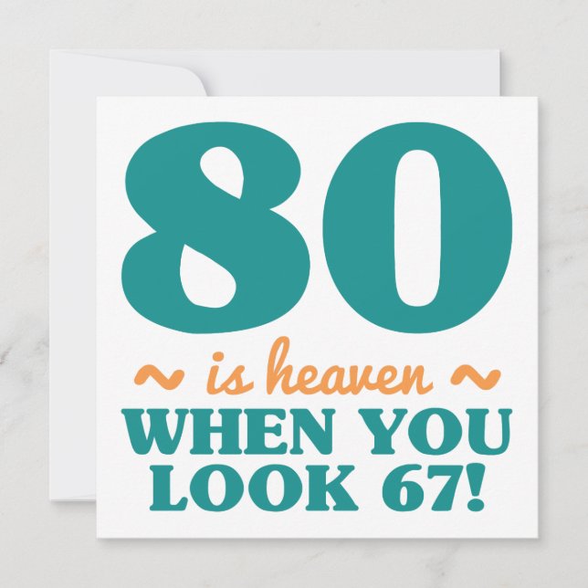 Tarjeta Sassy 80 cumpleaños (Anverso)