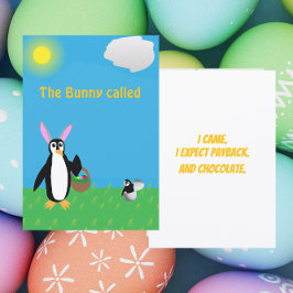 Tarjeta Sassy Penguin Easter Humor