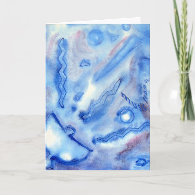 Tarjeta Satélite de pintura de color acuático (Anverso)