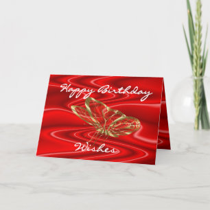 Tarjeta Satin & Butterflies - personalizar en cualquier oc
