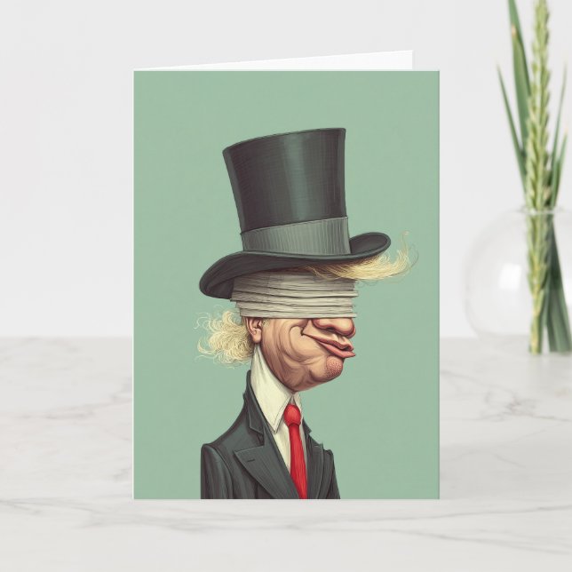 Tarjeta Sátira del poder ciego de Donald Trump (Anverso)