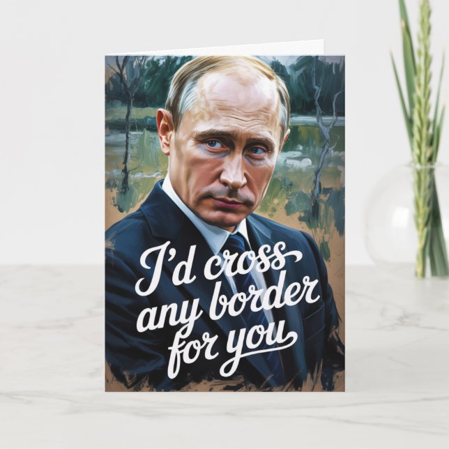 Tarjeta Sátira política divertida de San Valentín de Putin (Anverso)