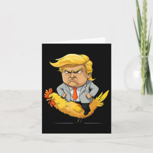 Tarjeta Sátira sobre el ajedrez de los pollos de Trump - H