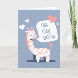 Tarjeta Satisfacer pronto al Personalizado blanco Giraffe