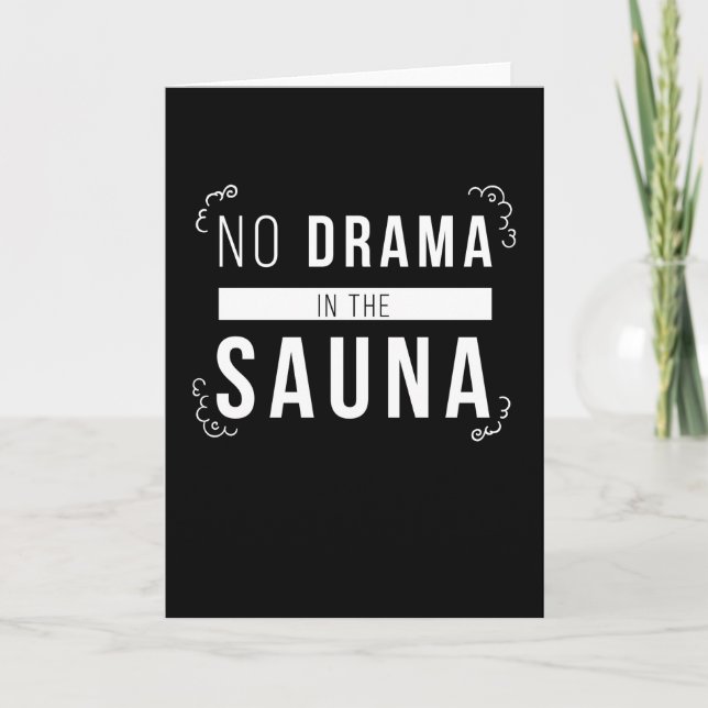 Tarjeta Sauna No Drama En La Sauna Wellness (Anverso)