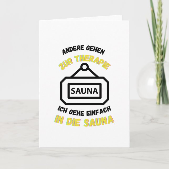 Tarjeta Sauna Otros Van A Las Saunas Terapéuticas (Anverso)