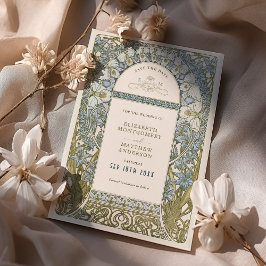 Tarjeta "Save the Date" Alphonse Mucha's Style