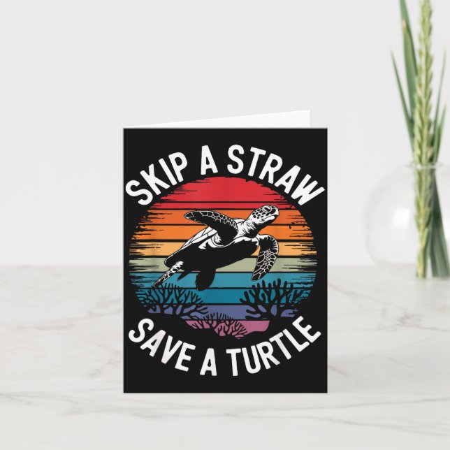 Tarjeta Save Turtles Sea Ocean Turtle Shirt  (Anverso)