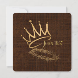 Tarjeta SAVIOR KING Elegante Navidades cristianos en bronc