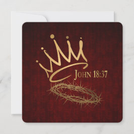 Tarjeta SAVIOR KING Elegantes Navidades Cristianos Rojos/O