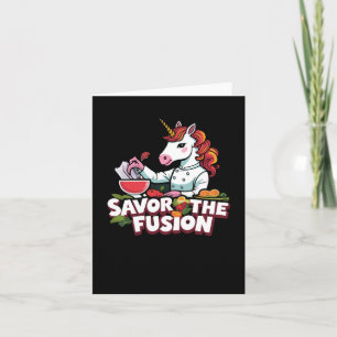 Tarjeta Savor The Fusion Unicorn Pegatina