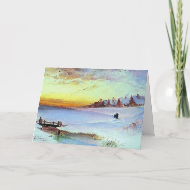 Tarjeta Savrason - Paisaje invernal (deshielo) (Anverso)