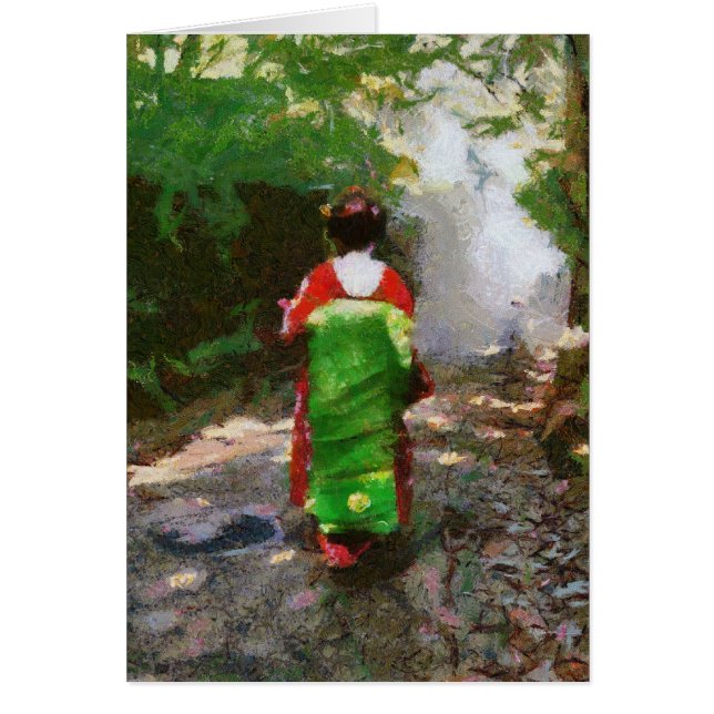 Tarjeta Sayonara maiko-san (Frente)