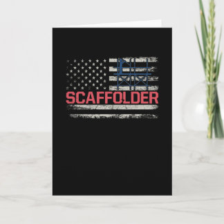 Tarjeta Scaffolder USA Flag Scaffolding Builder