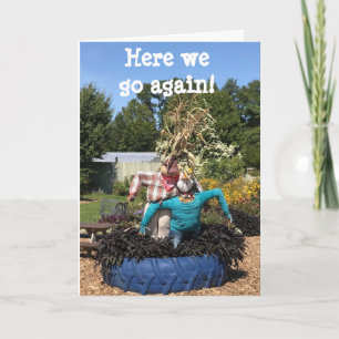 TARJETA SCARECROW **CANSADO DE ACABAR DE COLGAR A SU ALRED