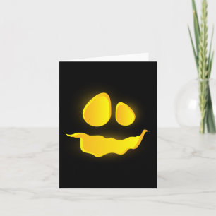 Tarjeta Scary Bumkin sonríe la temporada de Halloween