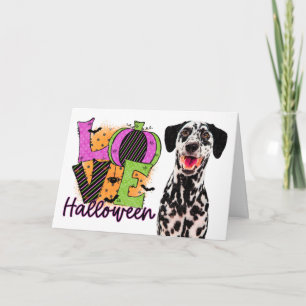 Tarjeta Scary Dalmatian Love Halloween